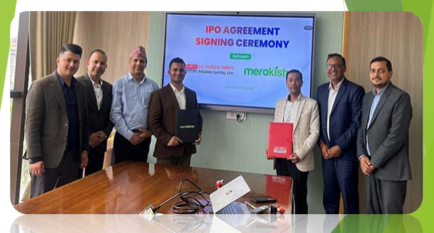 मेरो किसान लिमिटेडको आईपीओ जारी गर्न प्रभु क्यापिटलसँग सम्झौता